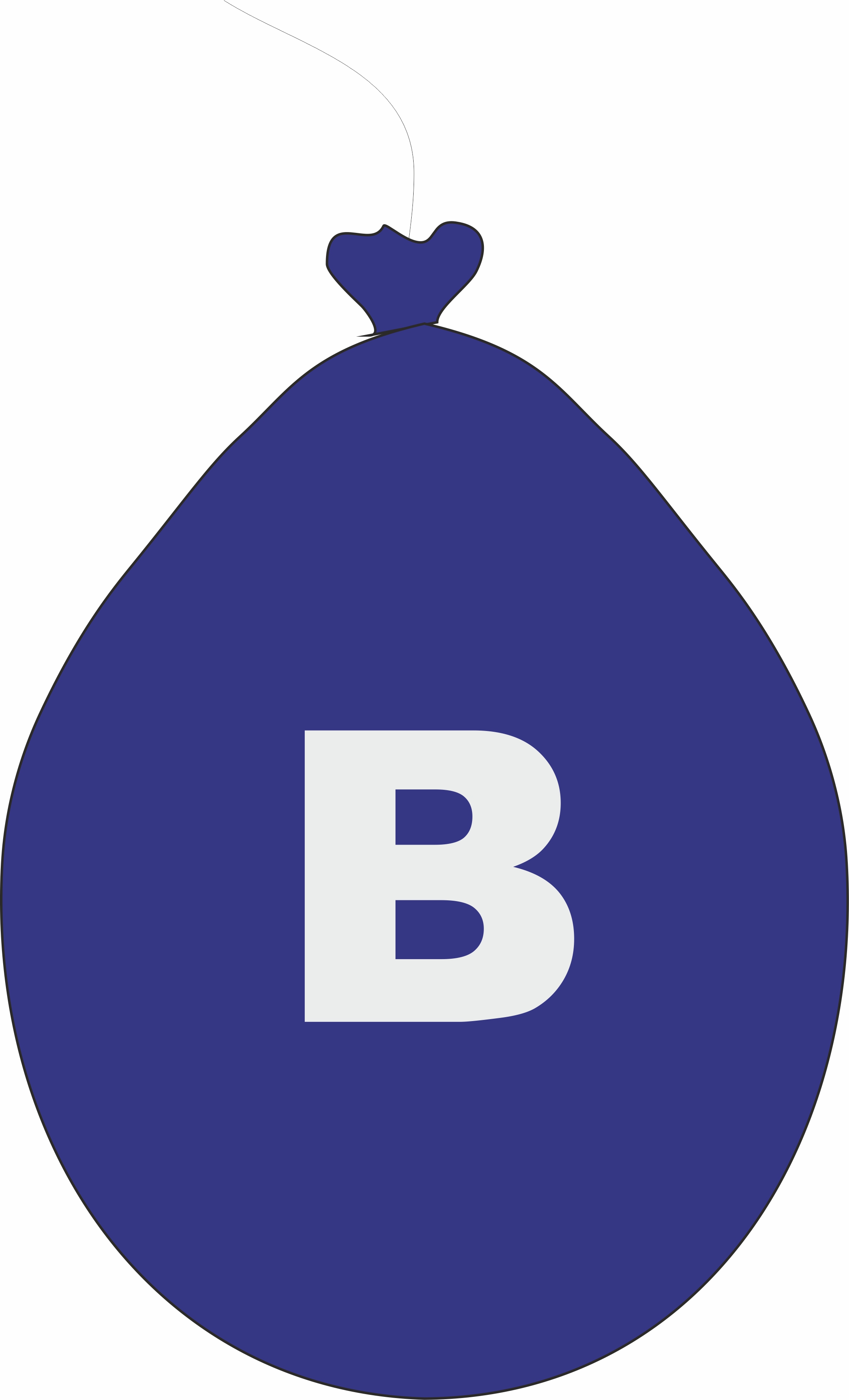 Balónek písmeno B modré 